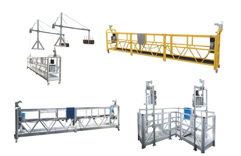 Preparations for Installation of Hanging Basket for Work at Heights Civil Engineering Construction Site Hanging Basket Construction Site